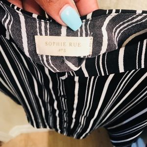 BASICALLY NEW Cold Shoulder Striped Top
